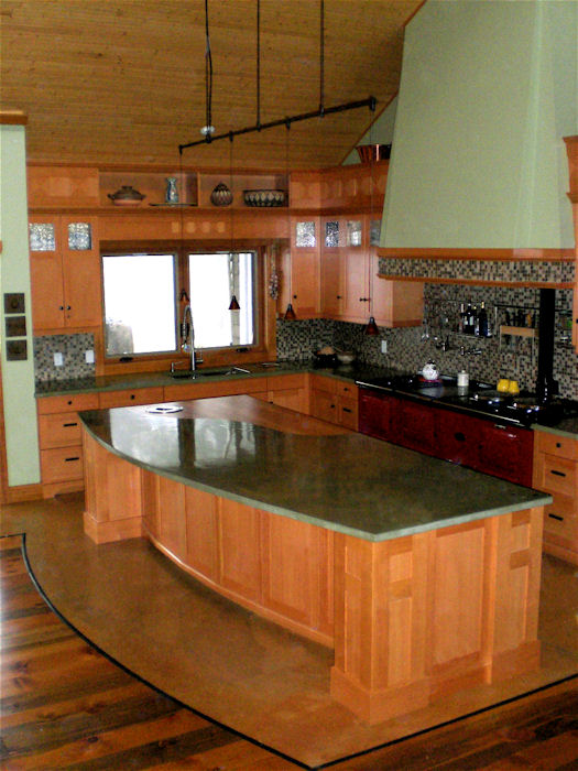 second view of large kitchen island